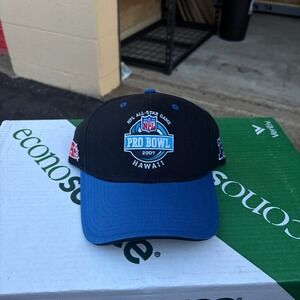 Reebok NFL 2007 Pro Bowl Hawaii All Star Game Hat Mens Black Blue Strapback
